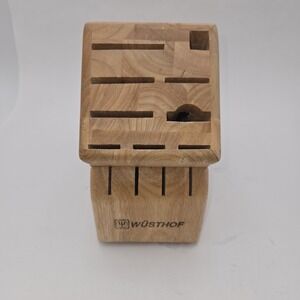 WÜSTHOF 17-Slot Wooden Knife Block Natural Wood Countertop Storage Holder German